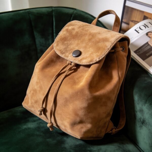 Suede Leather Backpack